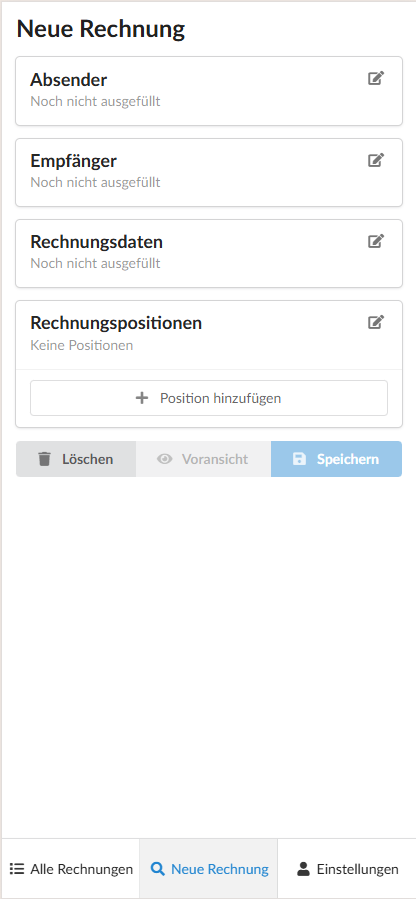 Faktura App Screenshot